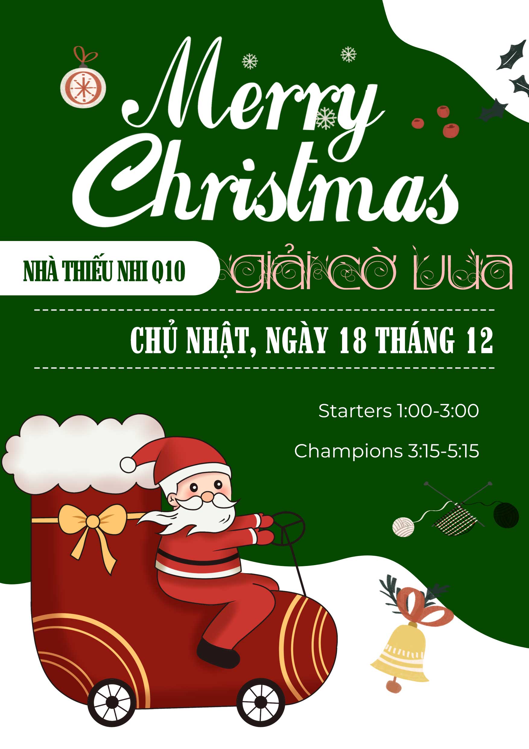 Giải cờ vua quận 10 đón Noel